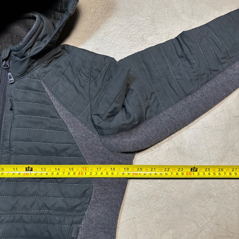 Outdoor Research Vindo Hoody Womens Medium Gray Quilted Hybrid Insulated Jacket - Picture 5 of 7